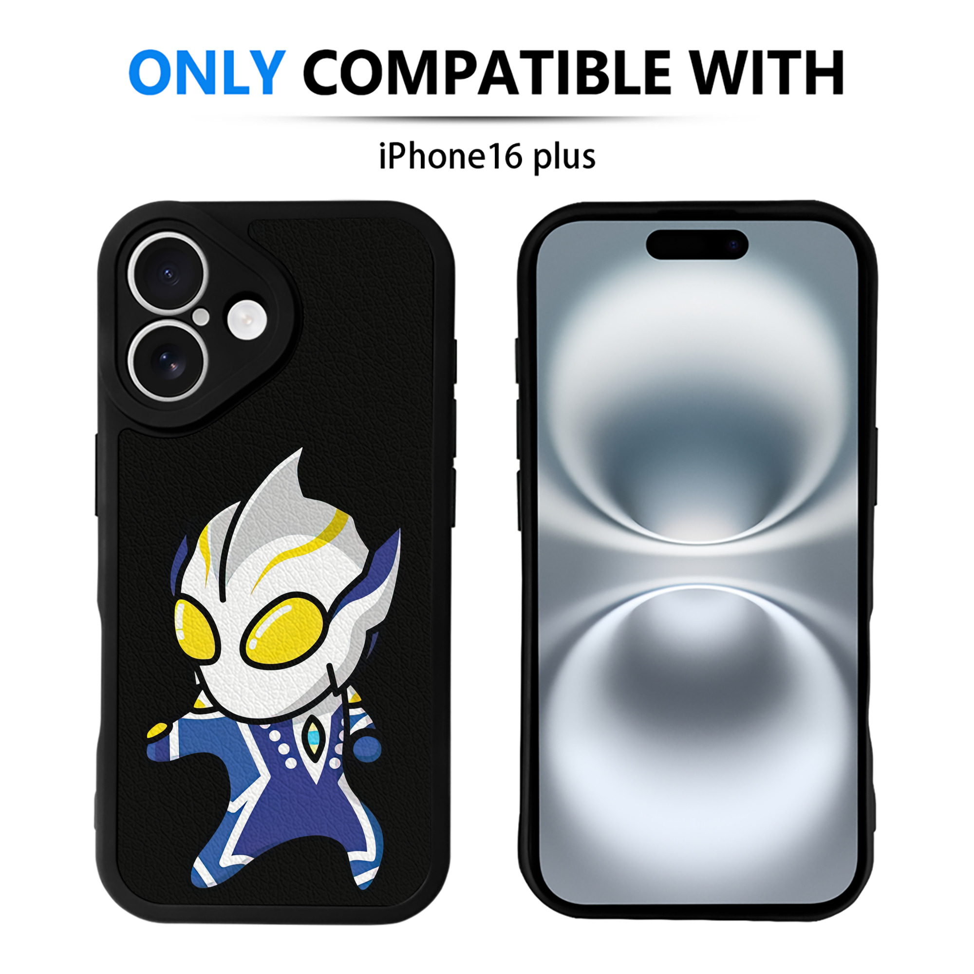 （画像用） ウルトラマン Ultraman 【iPhone 16シリーズ対応】シリコンスマホケース（レザー調） 材質：シリコン